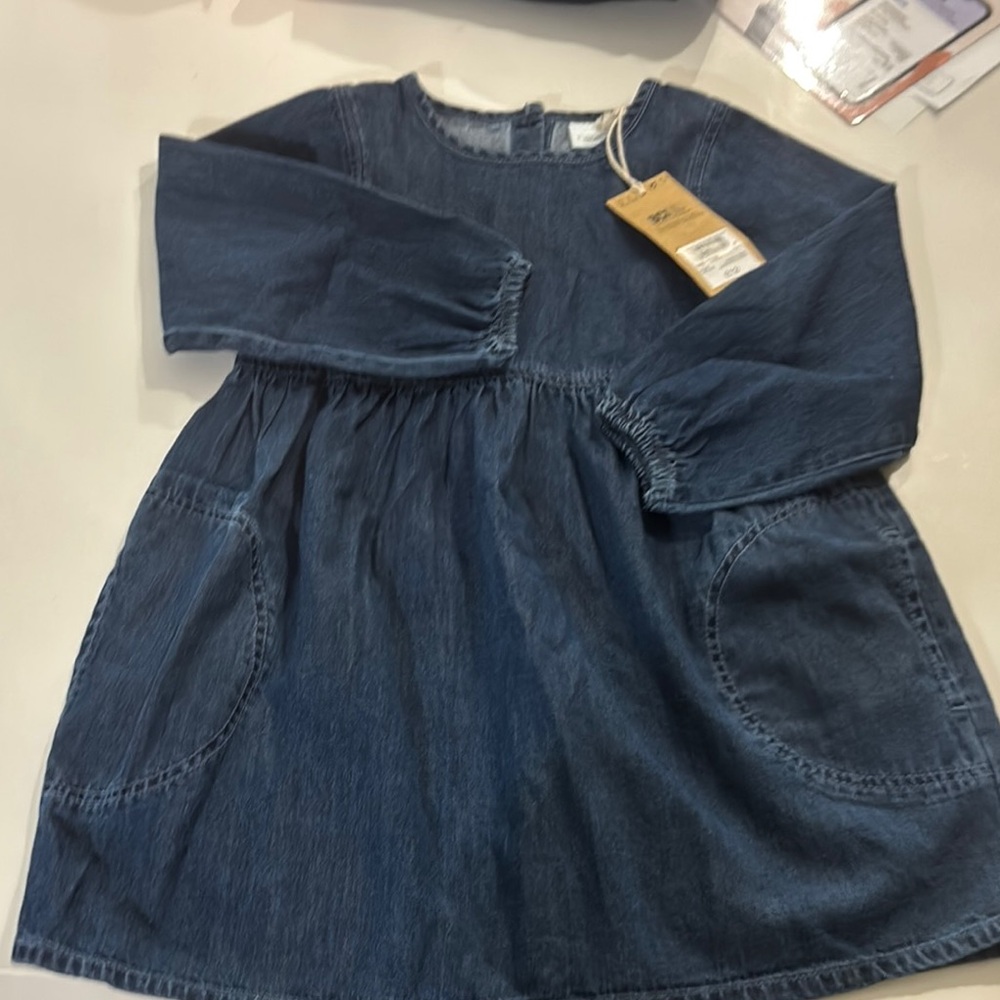Denim Blue Kids Dress 3-4 y
